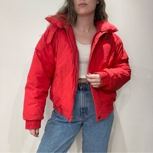 Vintage Red Goose Down Puffer Jacket